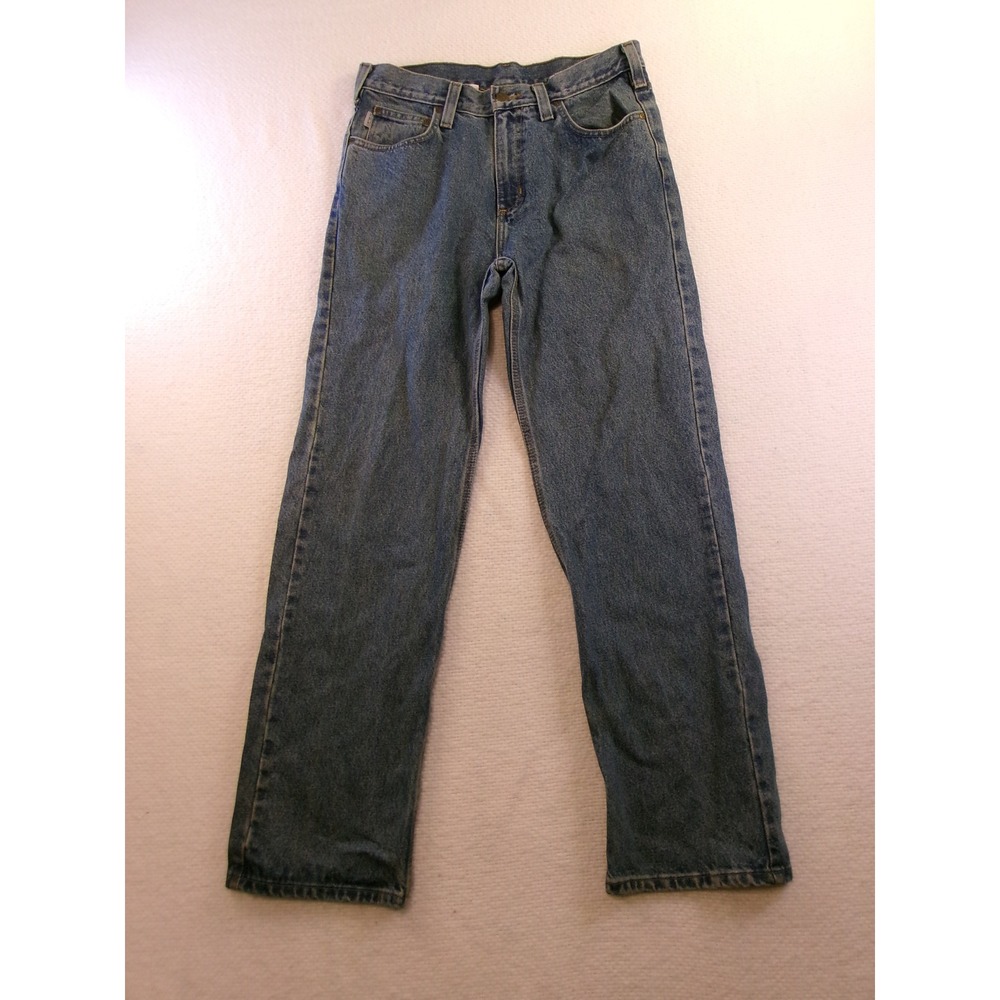 Carhartt Relaxed‎ Fit Jeans Mens 31x32 Blue Workwear Denim B460-LVB